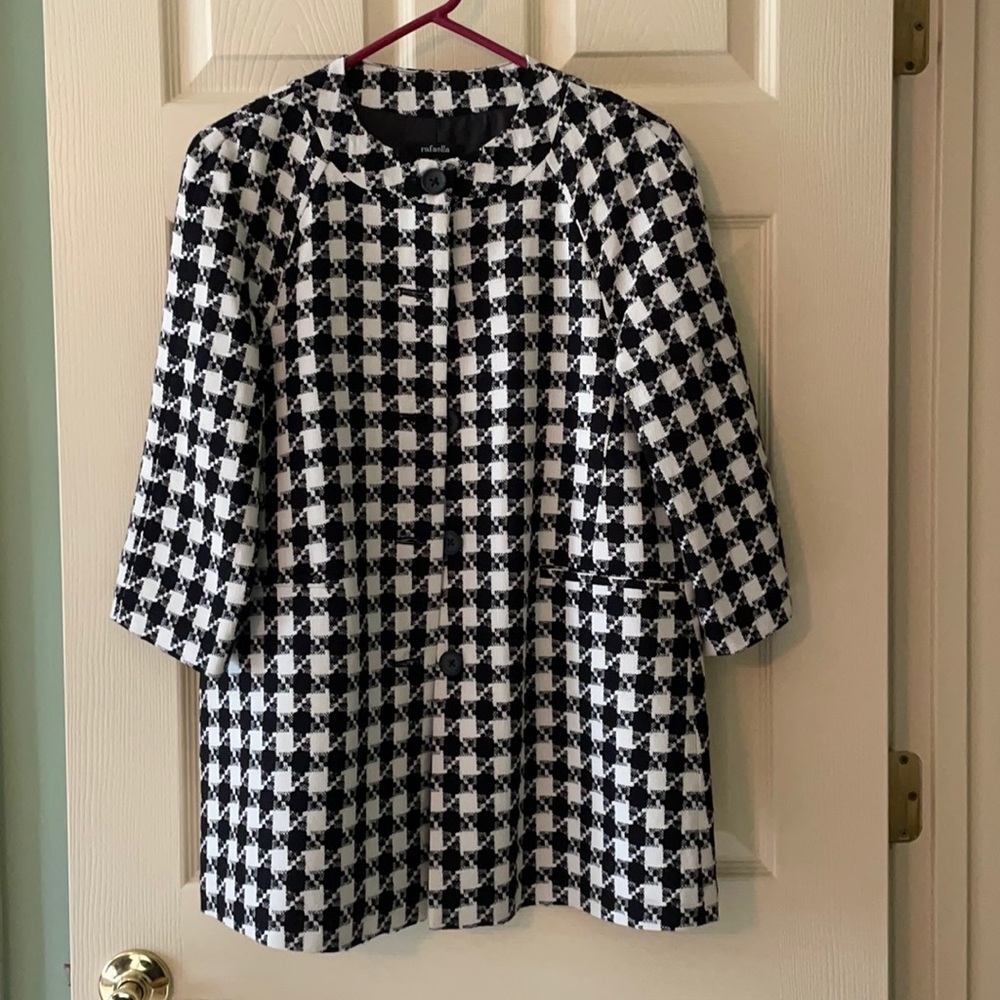 Black and white dress coat